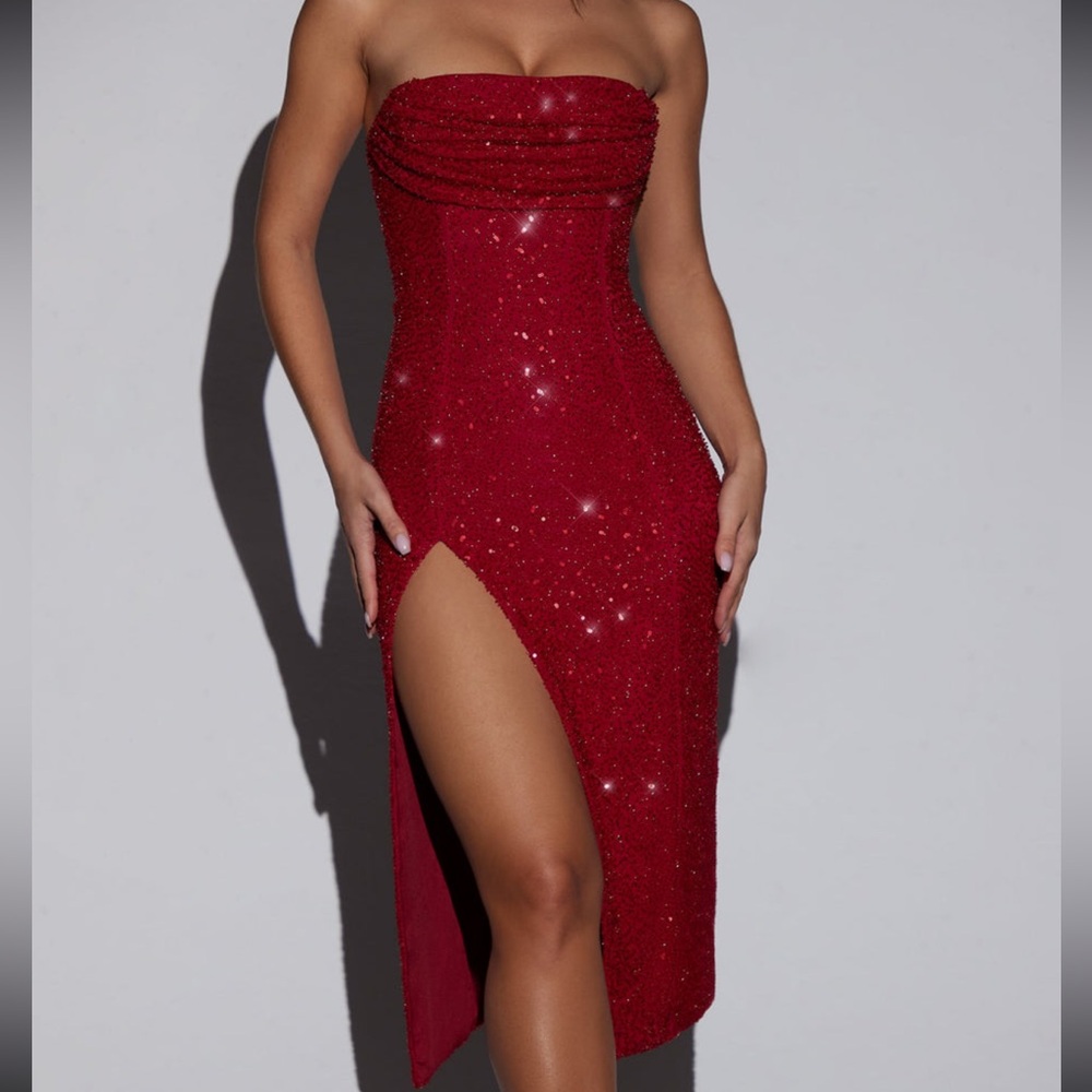 Red mid oh Polly dress